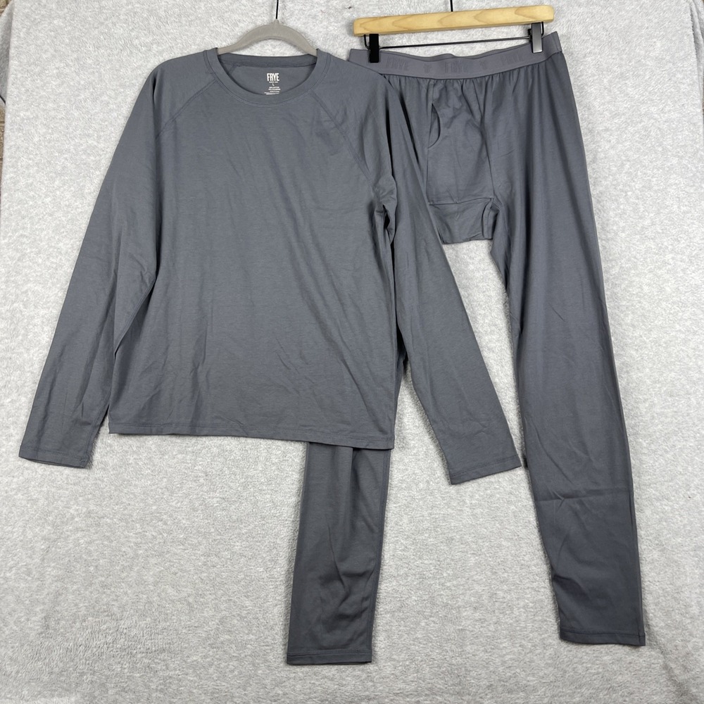 Frye Base Layer Set Top Pants Mens Size L Performance Thermal Gorpcore Hiking‎